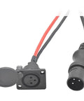 Heavy Duty EV Charging Port With Waterproof Seal And High Temperature Resistant Housing For Reliable 220V 10A Outdoor Power Accessory, close-up of cable connection.
