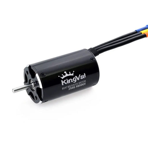 Replacement 2948 4800KV Brushless RC Boat Motor With 3.175mm Shaft And Water Cooling Jacket in black aluminum casing