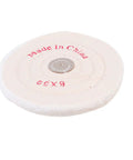 2 Pack White Cloth Polishing Wheels 6 Inch Buffing Discs For Jewelry Metal And Glass Heavy Duty Abrasive Grinding Wheel Set