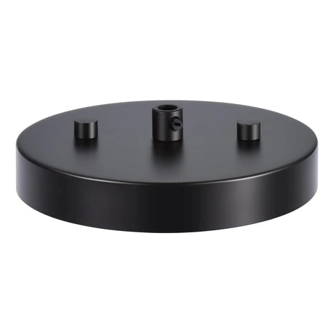 Six Inch Black Ceiling Canopy Kit For Pendant Lights And Chandeliers With Three Hole Mount Includes Cross Bar Loop And All Hardware