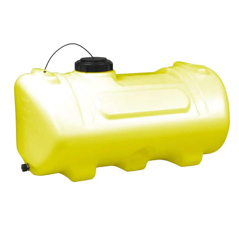 40 Gallon Yellow Sprayer Tank With Translucent Body Farm-Ready, Raised Volume Markings, Bottom Sump For Full Drain