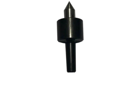 Mini Live Revolving Lathe Center With Triple Bearing And Short MT0 Shank For Small Woodworking Lathes, steel, compact design.