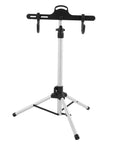 Heavy Duty Aluminum Bicycle Repair Stand With Adjustable Height And Non Slip Rubber Feet For Rock Solid Maintenance Stability And Zero Hassle Display Support In Your Garage, tripod base, lightweight design.