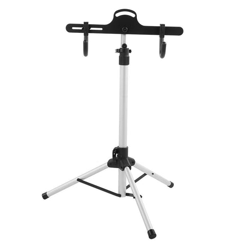 Heavy Duty Aluminum Bicycle Repair Stand With Adjustable Height And Non Slip Rubber Feet For Rock Solid Maintenance Stability And Zero Hassle Display Support In Your Garage, tripod base, lightweight design.
