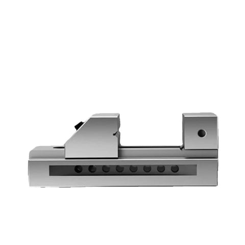 2 Inch Machine Tool Vise For Metalworking Woodworking And Machining Durable Benchtop Vise with V-Shaped Design in side view