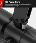 Close-up of oil pump core in Hydraulic Knockout Punch Kit With Manual Hole Cutter Set showing plunger and sealing ring for non-leakage