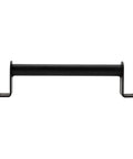 Front view of Black Heavy Duty Carbon Steel Pull Handle For Sliding Barn Doors And Cabinet Doors With Vintage Style Hardware.