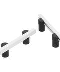 Aluminum Alloy Bench Dogs 2 Piece Stop Board Anodized 20mm Woodworking Workbench Stops with sliding design on white background