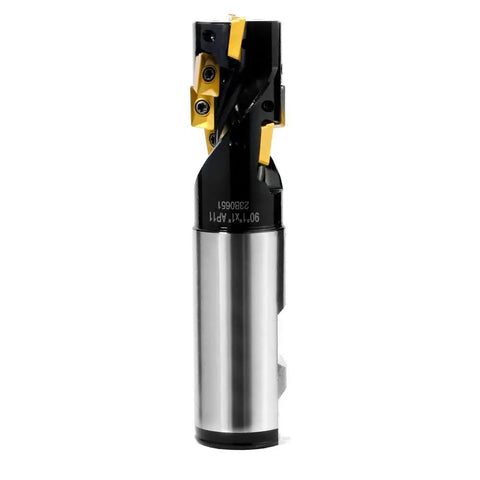 Heavy Duty 1 Inch Shank Indexable End Mill For Rugged Milling, 1 Inch Cutting Diameter, TiN Coated APKT1003