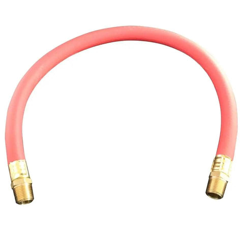 Tuff As Nails Rubber Air Hose Whip Snubber Shields Couplers From Brutal Kickback And Vibration On Impact Tools Using One Half Mnpt Ends Rated At Two Hundred Psi,  rubber air hose with gold couplers.