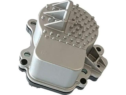 Electric Water Pump For 2010 To 2015 Toyota Prius 1.8L 4 Cylinder Full Hybrid Direct Fit angled view with cooling fins.