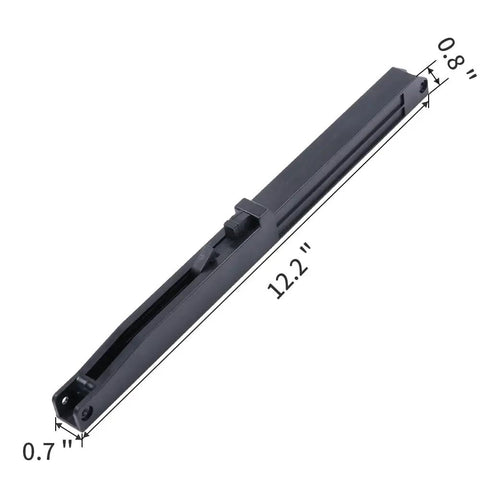 Top Shelf Sliding Barn Door Soft Close Mechanism With Premium Spring Buffer Damper Zero Hassle Setup Smooth Glide Rail Kit, black rail.