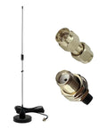 UT106 Dual Band Magnetic Base Ham Radio Antenna With SMA Female Connector All In One Mobile Kit with adapters visible