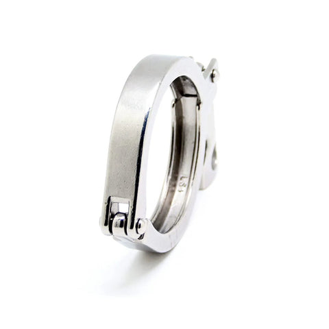 QMINOX 2.5in stainless steel sanitary tri-clamp with wing nut, 77.5mm flange