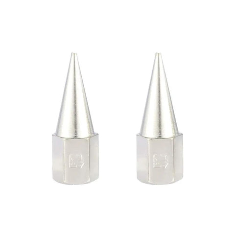 32 Piece Brass Zerk Grease Nipple Fitting Kit M6 M8 M10 Durable High Temperature Resistant Assortment For Hot Air Guns Diaphragm Pumps And Electric Component Assembly And Disassembly, showing two conical brass fittings.