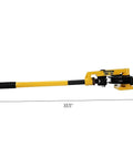 Manual Pipe Tube Bender Set For Steel And Copper Tubing Heavy Duty Lever Handle Bending Tool side view measuring 33.5 inches.