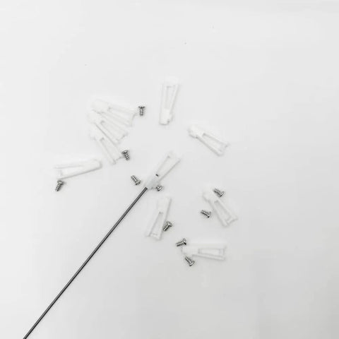 White Plastic Clevis Set, 20 Pack With Screws, 21mm Clevis For RC Airplane, Helicopter, Plane, And DIY Model Toys