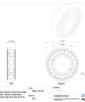 Technical drawing of 6206-2RS1 C2 Radial Ball Bearing, dimensions: 30mm bore, 62mm OD, 16mm width, ABEC 1, double sealed.