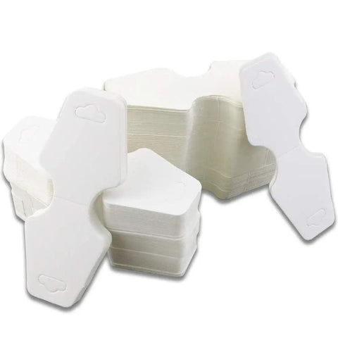 White Kraft Jewelry Display Cards With Hole 400 Pack Hanging Card For Necklace Bracelet Earrings Hair Accessories