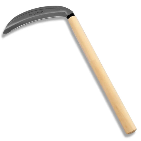 Grass Sickle Garden Tool 7.6 Inch Japanese Style Kama Weeding Sickle with stainless steel blade and wood handle