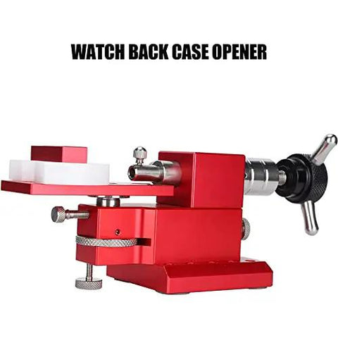 Kickass Watch Repair Kit Featuring Rotational Case Opener And Quick Battery Press For No Sweat Bench Setup and Foolproof Timepiece Fixes On Any Gear You Handle Daily - red watch back case opener tool