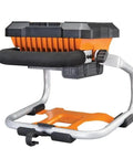 20V Power Share LED Work Light with 1500 Lumens, ultra portable job site lantern with support frame and handle, rear view.