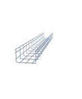 Wire Mesh Cable Tray 2-Pack, Electro Zinc Plated Silver Steel, Cuttable Metal Cable Tray For Cable Management, side view.