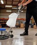 Heavy Duty 17 Inch Floor Buffer Polisher Machine With 1200W Motor And Rugged Metal Body 110V Power shown in use on warehouse floor