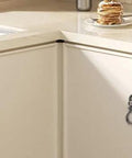 Installed Set Of 4 Tear Drop Knob Pull Handles In Antique Bronze Finish on kitchen cabinets, zinc alloy, 1.3 x 2.4 inches with included screws