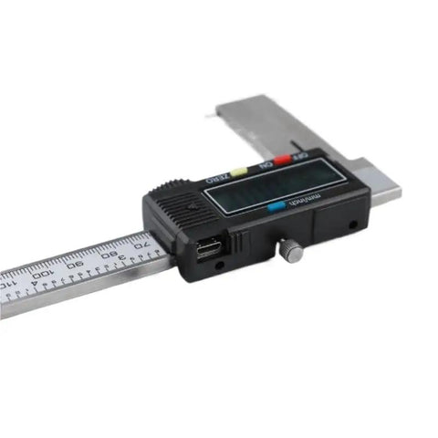 KKIUUUYTGT External Groove 150 Inner Hole Internal Measuring Caliper in stainless steel, showing digital display and measurement scale.