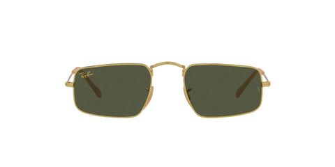 Front view of RB3957 Julie Sunnies Womens Sunglasses XX Small Narrow Fit 120mm Hinge To Hinge 52mm Lens Legend Gold And Green Color