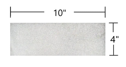 Floor Vent Filters 48 Pack 4 By 10 Inch Polyester Filter For Home Ducts With 90 Day Filtration showing size specifications