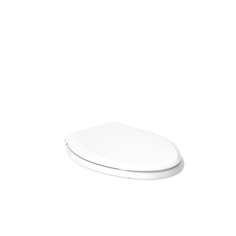 Cachet Nightlight Soft Close Elongated Toilet Seat With ReadyLatch And Grip Tight Hardware Easy Above Bowl Installation No Fuss Positive Lock And Unlock Quick Removal For Cleaning Adjustable Fit White closed view