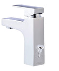 Single Handle Modern Bathroom Faucet in Polished Chrome with Brass Body and Zinc Alloy Handle, No-Fuss 1 Hole Mount