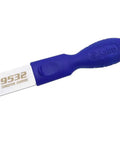 Tungsten Carbide Gasket Scraper with Rectangular 90 Degree Blade for Flat Surfaces, blue handle, white finish.