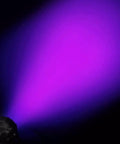 180W UV LED Par Light With DMX Control projecting vibrant purple wash on stage for glow parties and large venues