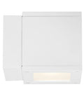Rubix LED Outdoor Wall Light Fixture Dark Sky Friendly Single Light 3000K Warm White Brushed Aluminum IP65 front view