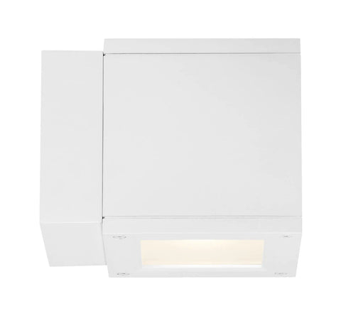 Rubix LED Outdoor Wall Light Fixture Dark Sky Friendly Single Light 3000K Warm White Brushed Aluminum IP65 front view