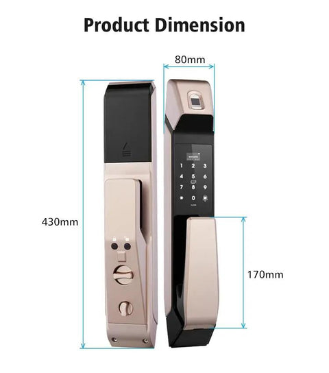 Hella Tight Heavy Duty Fully Automatic Smart Door Lock With Fingerprint Scanner Digital Keypad RFID Card Entry Smooth Install Keyless Home Security Beast Mode Plus Doorbell