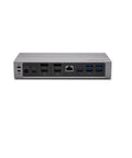 Heavy Duty Thunderbolt 3 And Usb C Docking Station with multiple ports for dual 4K video and 100W fast charge.