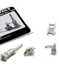 Must Have HO Scale Steam Engine And Hammer Mill Model Railroad Kit components and instructions with white metal castings