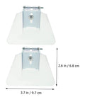Bench Grinder Eye Shield Kit 2 Pack Stainless Steel Guard Replacement with dimensions shown for safer grinding