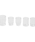 Premium 31-Pack TIG Torch Consumables Kit For Stubby Gas Lens #12 Ceramic Cap Collar And Nozzle Set Compatible With WP-17 WP-18 WP-26 Welding Gear, five clear ceramic tips of varying sizes.
