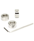 8Mm Shaft Lock Collar Set For T8 Lead Screws, 10 Pack With 10 Screws And M4 Hex Wrench, Built Tough Carbon Steel, Silver Finish close-up
