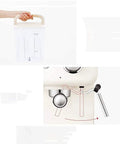 Fully Automatic Coffee Machine With Built In Grinder And Milk Frother Espresso Maker for Home Brews image showing steam wand and handle.