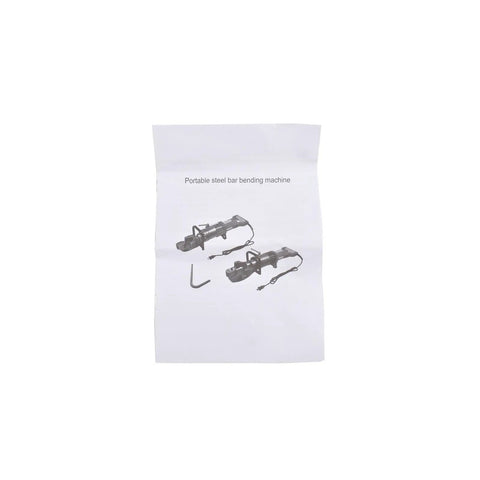 Getanye 5/8 Inch Electric Hydraulic Rebar Bender HRB-16 manual showing machine components for steel rod bending projects.