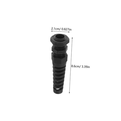 Ten Pack Adjustable Cable Connectors Kit Nylon Cable Gland Strain Relief Joints with dimensions for control panels