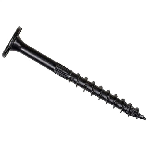 Outdoor Accents Structural Wood Screw With SawTooth Point.220 Inch Diameter By 3-1/2 Inch Length DB Coating In Black Heavy Duty Deck And Fence Fastener 50 Count