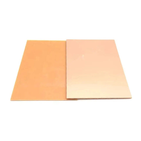 FR-4 Fiberglass Single Sided Copper Clad DIY PCB Prototyping Boards, two boards side-by-side, pack for electronics projects.