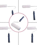 8 Inch Rubber Pattern Paint Roller For Stucco And Concrete Wall Finishes Pro Grade Embossing Cylinder Tool showing multiple angles.
